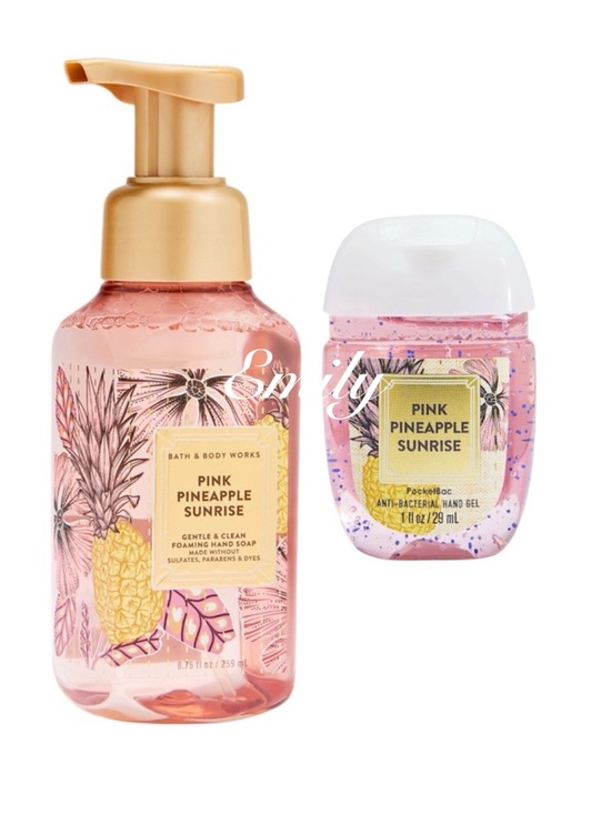Bath & Body Works Other - Bath & Body Works Pink Pineapple Sunrise Gentle & Clean Foaming Soap + PocketBac